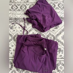 Purple Cherokee infinity scrub set